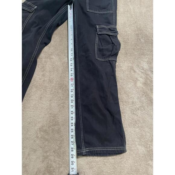 BDG Pants Womens 26x32 Cargo Black White Skate Straight Relaxed utility Y2K - Picture 4 of 6